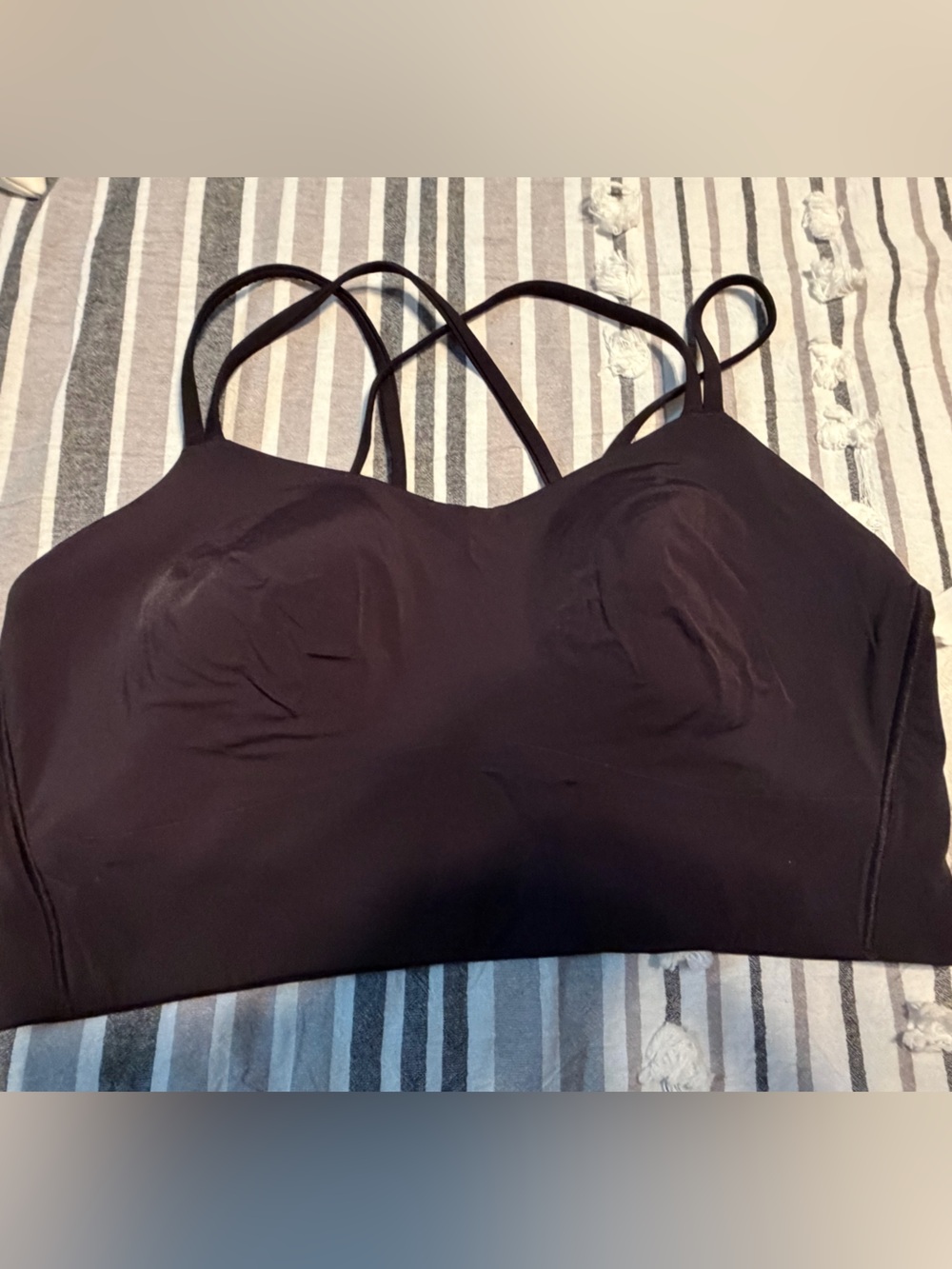 lululemon athletica Black Seamless Strappy Sports Bra